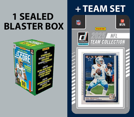 2025 SCORE Blaster Box + 2025 Donruss Team Set Dallas Cowboys - Emmit Smith Dak Lamb