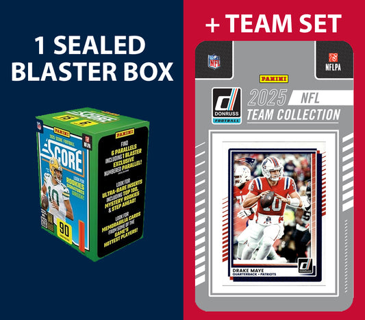 2025 SCORE Blaster Box + 2025 Donruss Team Set New England Patriots - Drake Maye