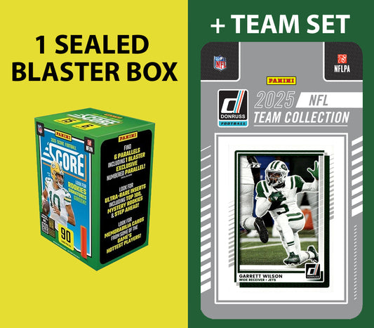 2025 SCORE Blaster Box + 2025 Donruss Team Set New York Jets - Garrett Wilson