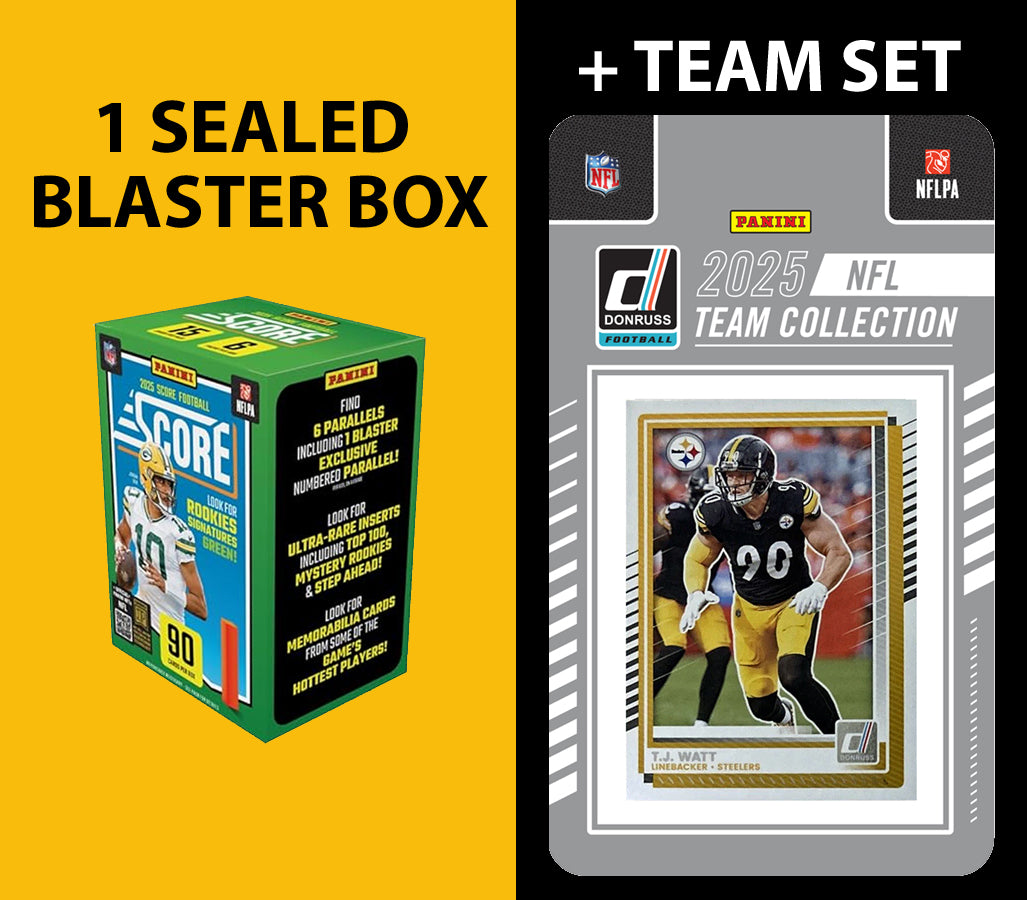 2025 SCORE Blaster Box + 2025 Donruss Team Set Pittsburgh Steelers - TJ Watt Hines Ward