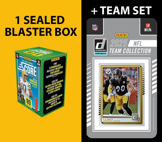 2025 SCORE Blaster Box + 2025 Donruss Team Set Pittsburgh Steelers - TJ Watt Hines Ward