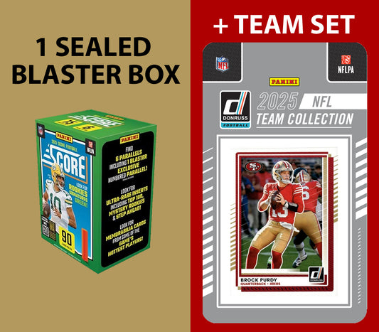 2025 SCORE Blaster Box + 2025 Donruss Team Set San Francisco 49ers - Purdy Kittle