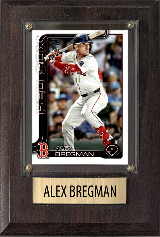 Alex Bregman Boston Red Sox 2025 2024 Topps Bowman 4x6 Gift Plaque