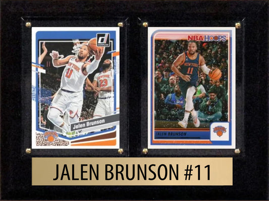 Jalen Brunson #11 New York Knicks 2023 2024 Donruss Hoops Card Plaque 6x8