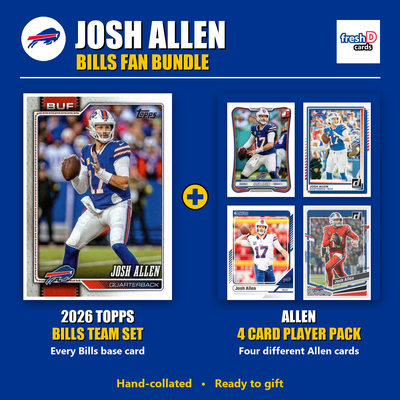 Josh Allen Bills 4 card fan bundle
