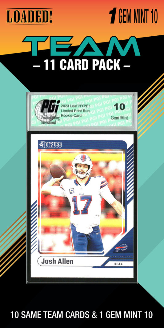 NFL 10 Card Graded Buffalo Bills Pack