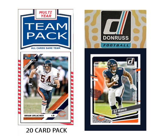 Chicago Bears Team Pack 20 Cards Urlacher + 2023 Donruss Team Set