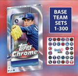 2025 Topps Chrome Baseball Team Set 13 LA Dodgers Ohtani Betts Freeman Kim Sasaki