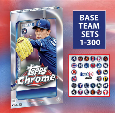 2025 Topps Chrome Baseball Team Set 13 LA Dodgers Ohtani Betts Freeman Kim Sasaki