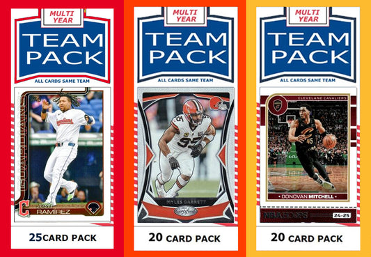 Cleveland City Team Pack Guardians Browns Cavaliers 2024 2023 2025 Ramirez Garrett Mitchell
