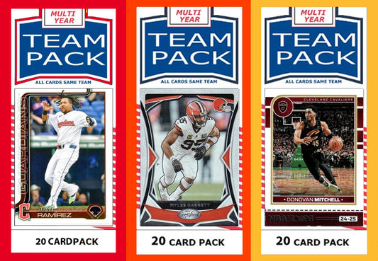 Cleveland City Team Pack Guardians Browns Cavaliers 2024 2026 2025 Ramirez Garrett Mitchell