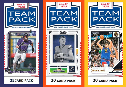 Denver City Team Pack Rockies Broncos Nuggets 2024 2023 2025 Bo Nix Blackmon Jokic