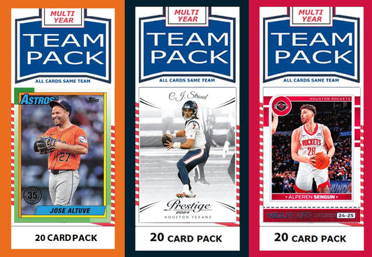 Houston City Team Pack Astros Texans Rockets 2024 2026 2025 Altuve Stroud Sengun