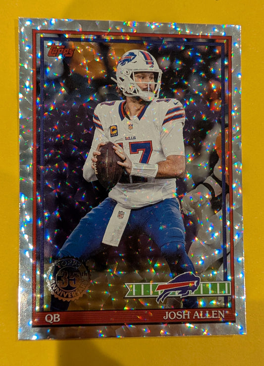 2026 Topps Football Josh Allen 1991 Topps Football #91TF-11 Mega Box Crackle Foil