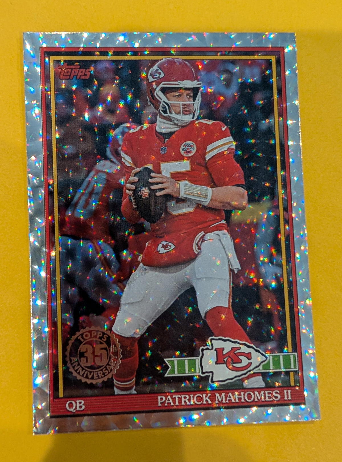 2026 Topps Football Patrick Mahomes II 1991 Topps Football #91TF-13 Mega Box Crackle Foil