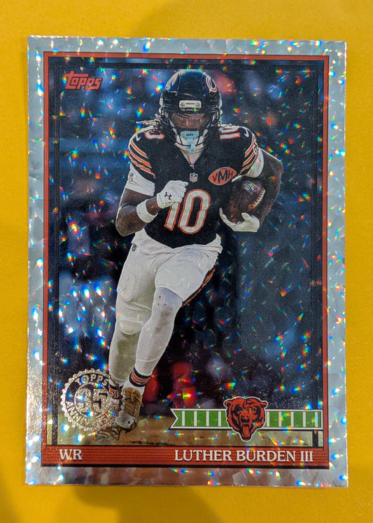 2026 Topps Football Luther Burden III 1991 Topps Football #91TF-17 Mega Box Crackle Foil