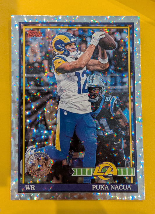 2026 Topps Football Puka Nacua 1991 Topps Football #91TF-20 Mega Box Crackle Foil