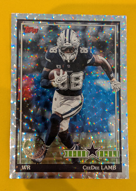 2026 Topps Football CeeDee Lamb 1991 Topps Football #91TF-29 Mega Box Crackle Foil
