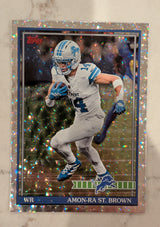 2026 Topps Football Amon-Ra St. Brown 1991 Topps Football #91TF-36 Mega Box Crackle Foil