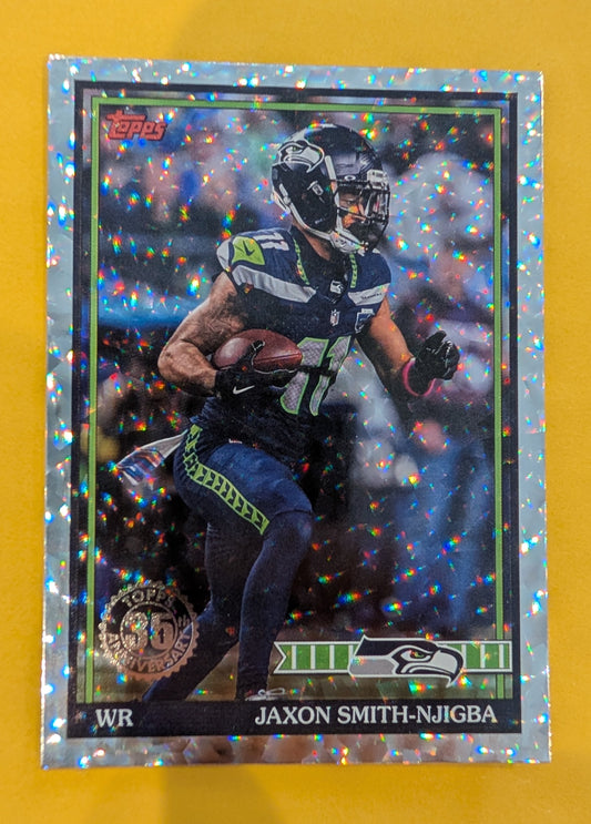 2026 Topps Football Jaxon Smith-Njigba 1991 Topps Football #91TF-8 Mega Box Crackle Foil