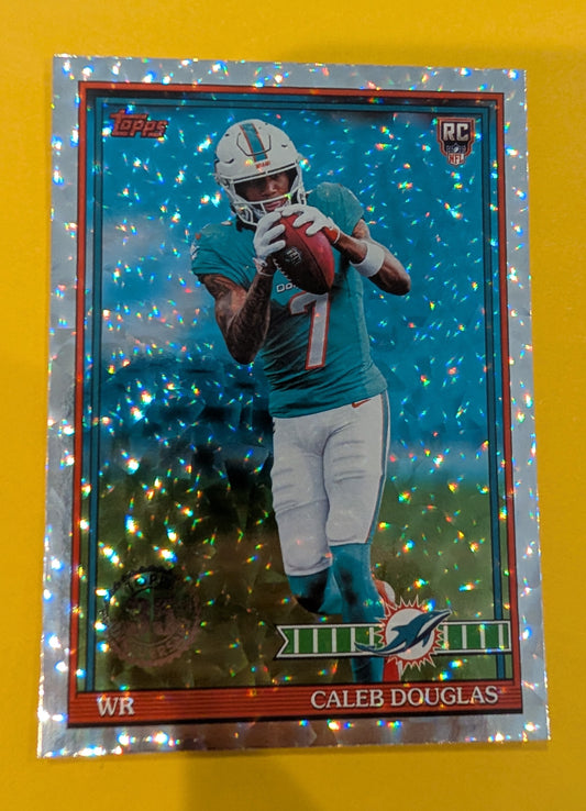 2026 Topps Football Caleb Douglas 1991 Topps Rookies #91TR-16 Mega Box Crackle Foil