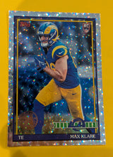 2026 Topps Football Max Klare 1991 Topps Rookies #91TR-41 Mega Box Crackle Foil