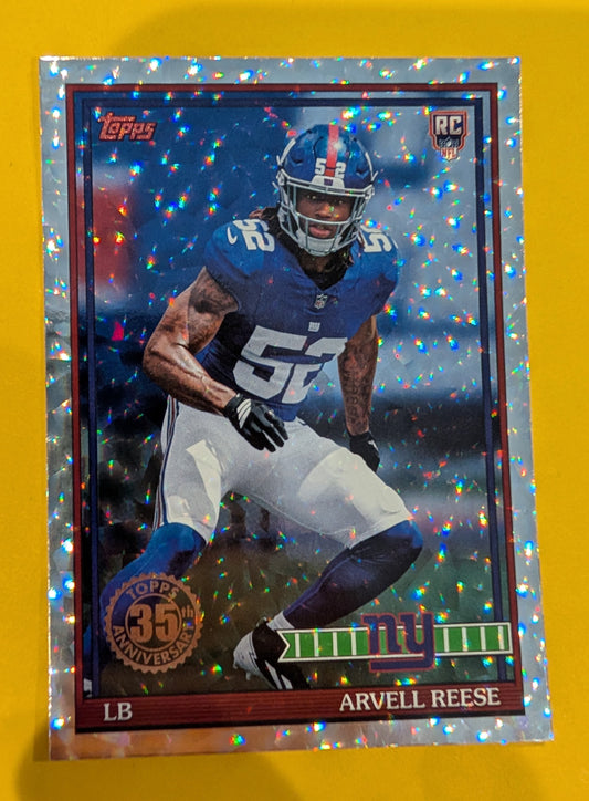 2026 Topps Football Arvell Reese 1991 Topps Rookies #91TR-46 Mega Box Crackle Foil