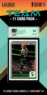NBA Boston Celtics Trading Card Pack — 11 Cards with 1 Graded Slab