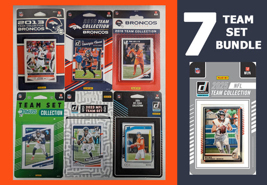 Donruss Denver Broncos Team Sets 2025 2024 2023 2019 2016 2013 + Multiyear Pack 2025 Bo Nix