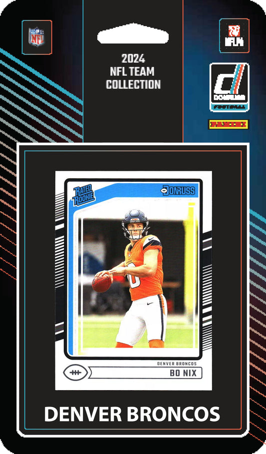 2024 Donruss Factory Sealed Denver Broncos NFL Team Set Bo Nix RC 369