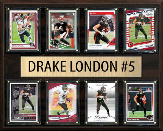 Drake London Atlanta Falcons Plaque 8 Cards 2025 2024 Donruss Prizm SCORE Mosaic 12x15