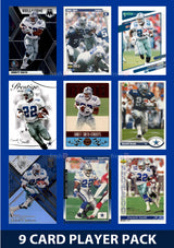 Emmitt Smith 9 Card Player Pack 2024 2025 NFL Topps Donruss Panini Score Cowboys