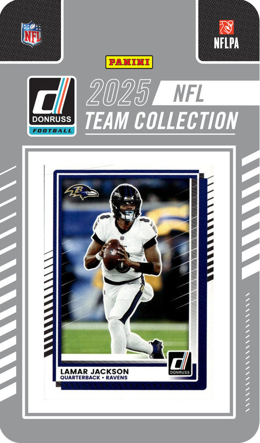 2025 Donruss NFL Factory Sealed Team Set Baltimore Ravens Lamar Jackson Derrick Henry