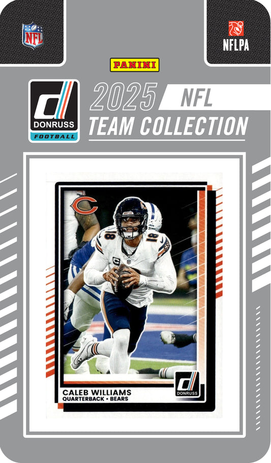 2025 Donruss NFL Factory Sealed Team Set Chicago Bears Caleb Williams Burden RC