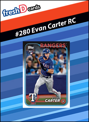 2024 Topps Series 1 #280 Evan Carter RC Texas Rangers
