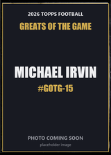 2026 Topps Football MIchael Irvin Greats of the Game #GOTG-15
