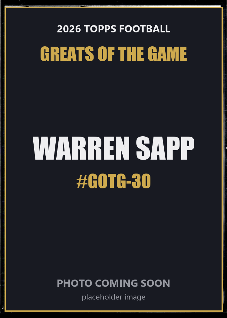 Warren Sapp GOTG-30 2026 Topps Football Greats of the Game