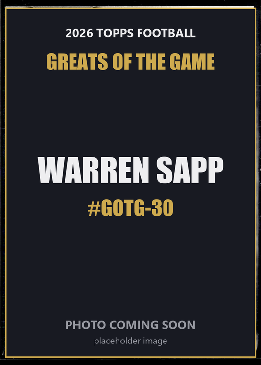 Warren Sapp GOTG-30 2026 Topps Football Greats of the Game