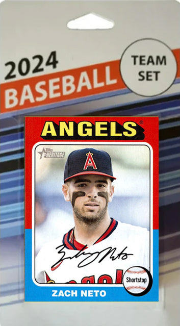 2024 Topps Heritage Team Set Los Angeles Angels Schanuel RC