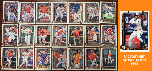 2025 Topps Series 1 + 2 Baseball Team Set w/ Cam Smith Factory SP 21 Cards Houston Astros Altuve