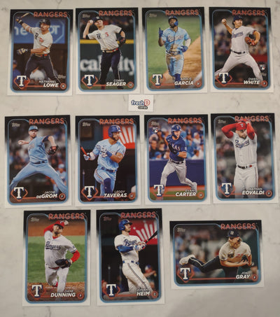 2024 Topps Series 1 Team Set In Hand Texas Rangers Evan Carter RC
