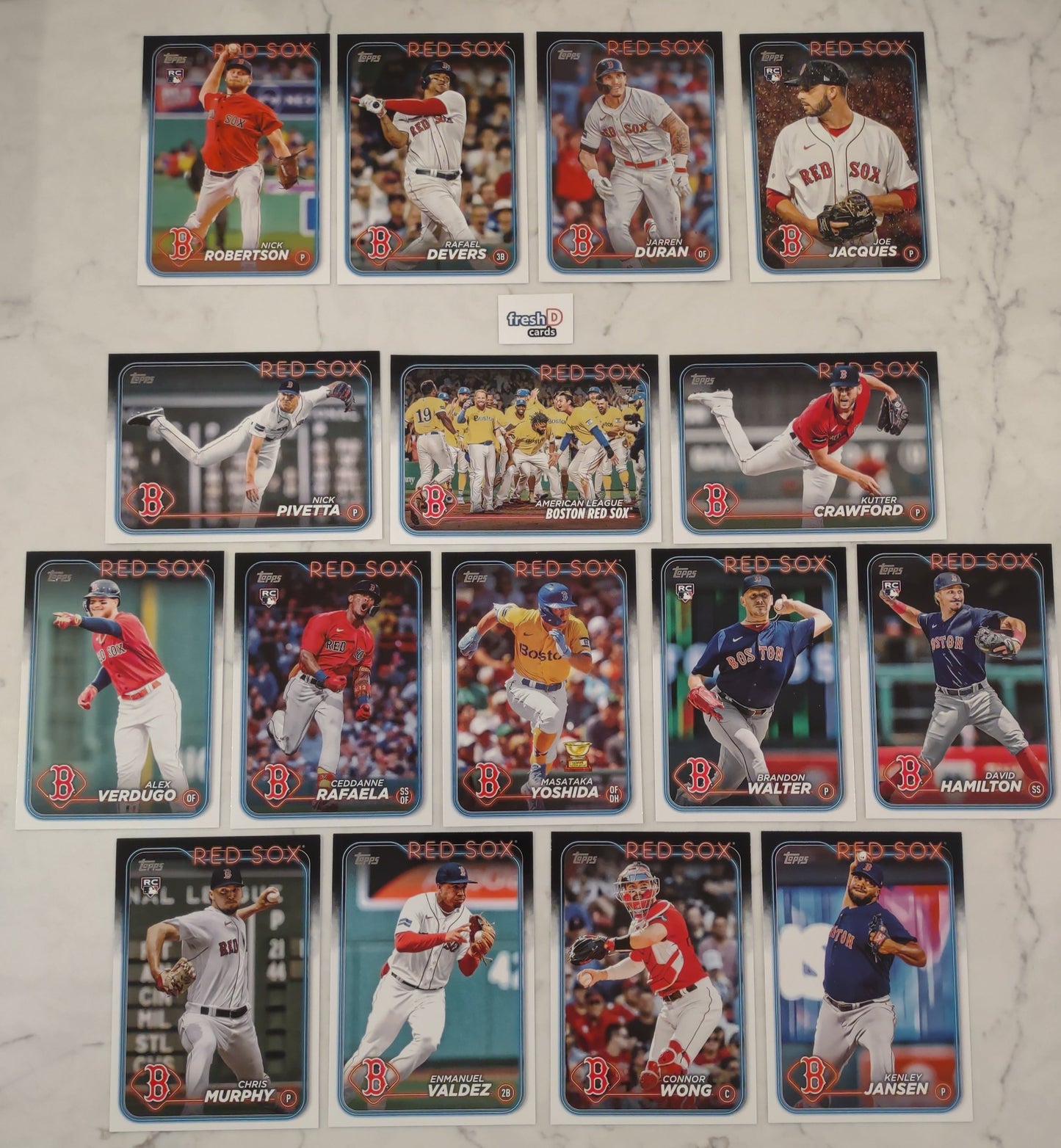2024 Topps Series 1 Team Set Boston Red Sox Rafaela RC Yoshida
