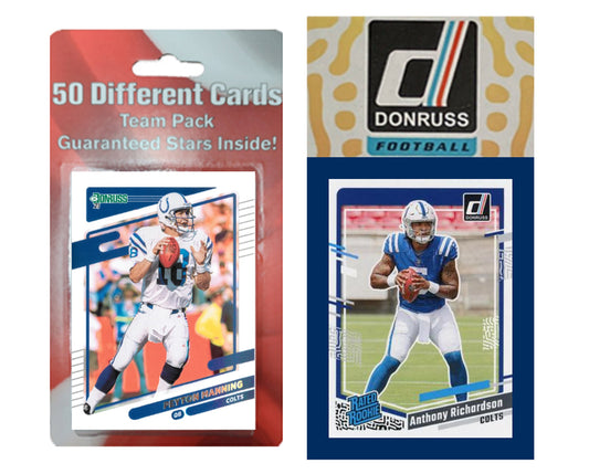 Indianapolis Colts Team Pack 50 Cards Manning + 2023 Donruss Team Set Richardson RC