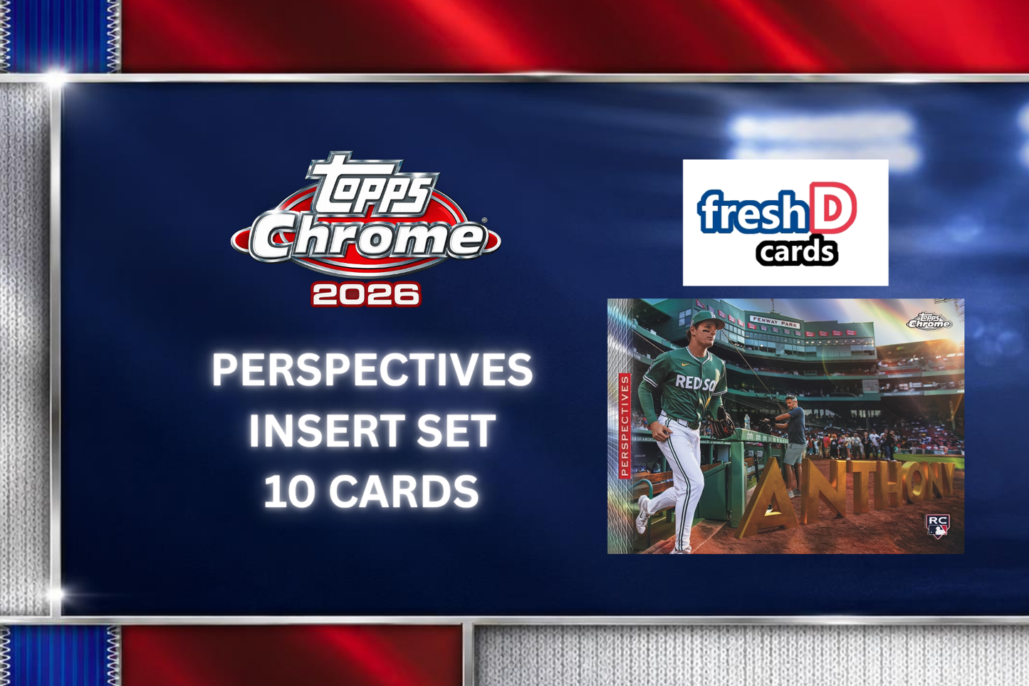 2026 Topps Chrome Complete Insert Set 10 Cards Perspectives Kurtz Caglianone Anthony