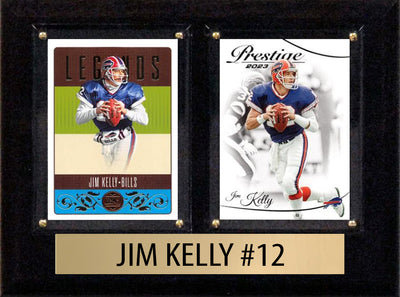 Jim Kelly Score Donruss 2025 2024  2 Card 6" x 8" Plaque Buffalo Bills
