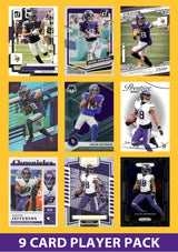 Justin Jefferson 9 Card Player Pack 2025 2024 2023 Donruss Minnesota Vikings