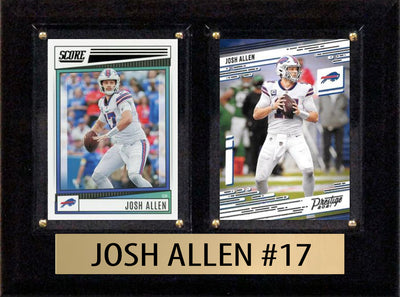 Josh Allen Score Donruss 2025 2024  2 Card 6" x 8" Plaque Buffalo Bills