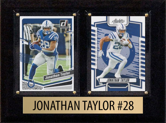 Jonathan Taylor Score Donruss 2023 2024  2 Card 6" x 8" Plaque Indianapolis Colts