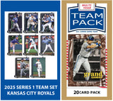 2024 Baseball Team Pack Royals 20 Card Pack George Brett + 2025 Topps Series 1 Team Set - Bobby Witt Jr