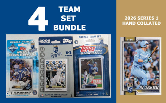Topps Kansas City Royals Team Sets 2016 2012 2008 + 2026 Series 1 Jac Caglianone RC Witt